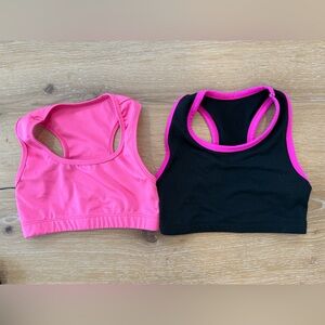 Pink and Black Sports Bras